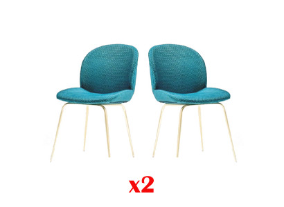 2x Stull Grupp Stüller Garnitur Textil Stoff Nei Gepolstert Iesszëmmer