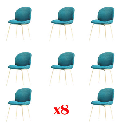 Design Stull Set 8x Sëtz Texil Polster Still Stoff Iesszëmmer Neigkeeten