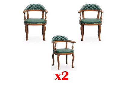 Gepolstert Still 2x Fotell Wunn-Ess Zëmmer Textil Designer Stull Luxus