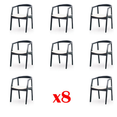 Design 8 Still Grupp Iesszëmmer Garnitur Fotell Nei Set Gepolsterten Stull