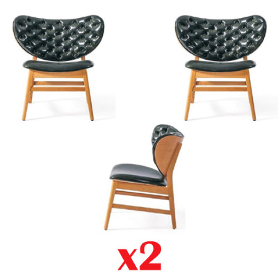 Iesszëmmer Neie Polster Gastro Lieder Design Stull Set 2x Massiv Holz