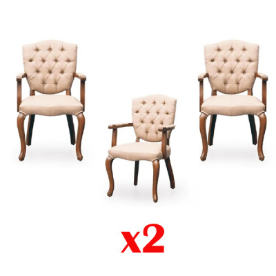 Chesterfield Fauteuil Holz Lounge Club 2x Set Garnitur Stull Stillen
