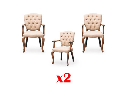Chesterfield Fauteuil Holz Lounge Club 2x Set Garnitur Stull Stillen