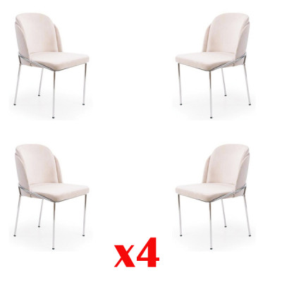 Stull 4X Stullen Grupp Garnitur Iesszëmmer Sessel italieneschen Stil