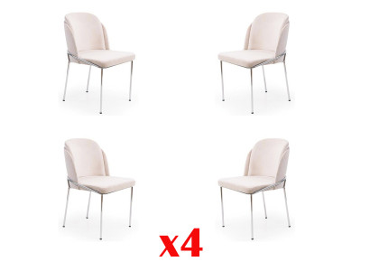 Stull 4X Stullen Grupp Garnitur Iesszëmmer Sessel italieneschen Stil