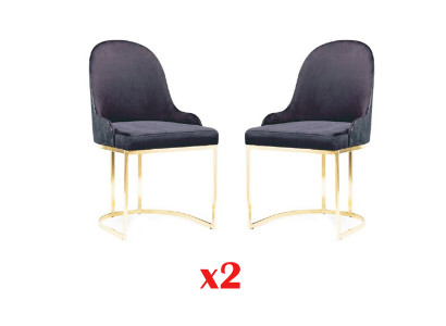 Iesszëmmer Miwwel Set 2x Stull Luxus Nei Blo Elegant Modern Stull Holz