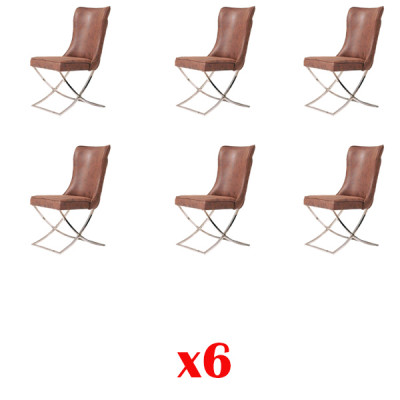 Stull 6 Iesszëmmer Club Fautteuil Holz Lounge Design Miwwel Polsterstull