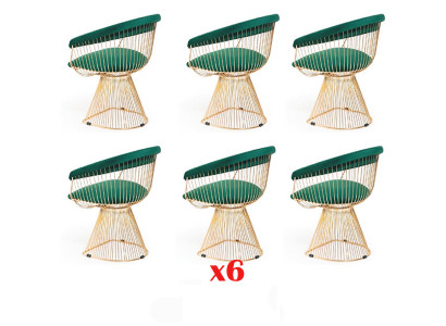 Gepolstert Iesszëmmer Still 6x Stull Grupp Still Garnitur Textil
