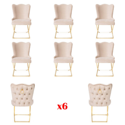 Design 6x Stull Grupp Set Iesszëmmer Stull Garnitur Fotell Gastro