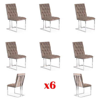 Design 6x Still Garnitur Komplett Stull Set Iesszëmmer Polster Sëtz
