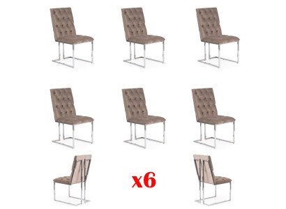 Design 6x Still Garnitur Komplett Stull Set Iesszëmmer Polster Sëtz