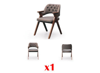 Chesterfield Iesszëmmer Design Stull Italien Miwwelen Eechholz Stillen