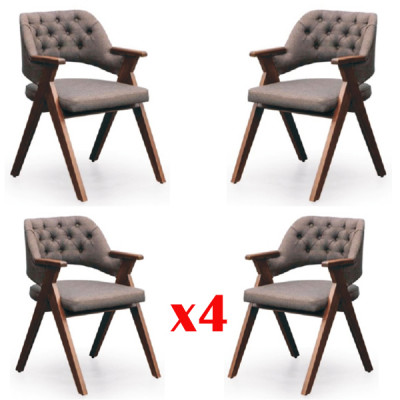 Kombinatioun 4x Stull Set Grupp Chesterfield Fauteuil Iesszëmmer Still Kombinatioun
