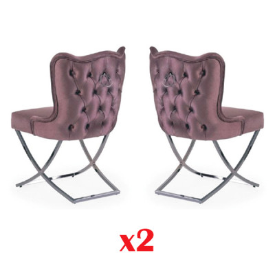Iesszëmmer Polster Stull 2x Tëlee Lounge Club Lieder Textil Sëtz