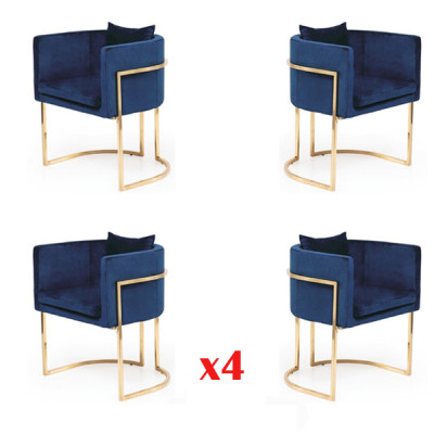 Stull 4x Gepolstert Stull Fernseh Lounge Club Garnitur Sëtz Sesselleck Iess.