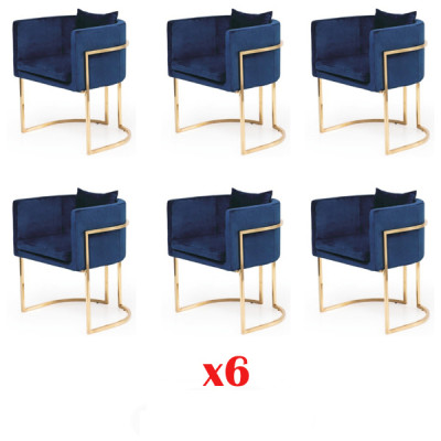 GruppTextil Gepolstert Stillen Gastro Iesssall Stëbs Design Set 6 Stull