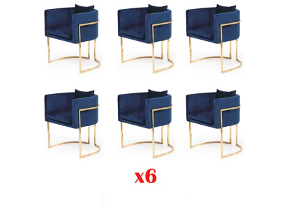 GruppTextil Gepolstert Stillen Gastro Iesssall Stëbs Design Set 6 Stull