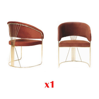 Iesszëmmer Edelstol 1x Still Liederstill Design Polsteren Still Sëtz Lehn