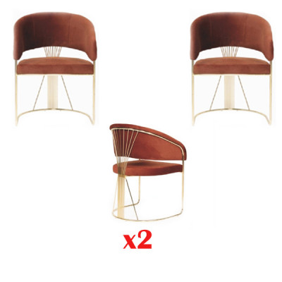 Garnitur Kichen Wunnzëmmer Iesszëmmer Set Designer Stull Set 2x Still