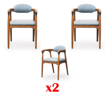 Set vun Iesszëmmer Still 2X Still italienesch Stil Luxus Miwwelen