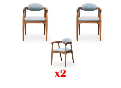 Set vun Iesszëmmer Still 2X Still italienesch Stil Luxus Miwwelen