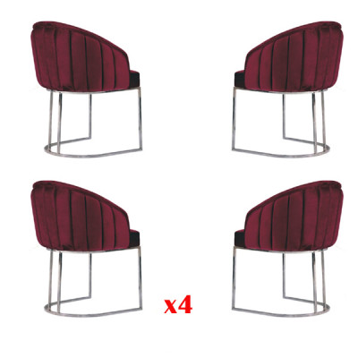 Iesszëmmer 4 x Stull Design Polstersëtz Still Garnitur Fauteuil Lounge