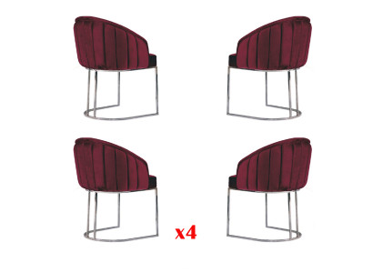 Iesszëmmer 4 x Stull Design Polstersëtz Still Garnitur Fauteuil Lounge