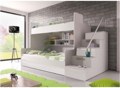Stockbett Kannerzëmmer Better Héichbett Duebelsstockbett Héichglanz Miwwelen Wäisst