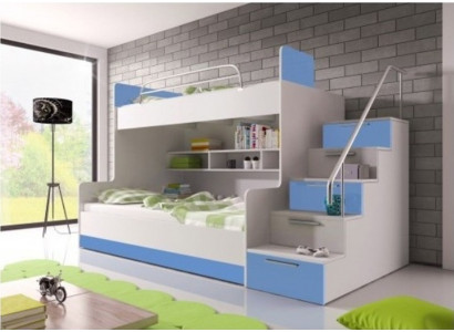 Jongen Etagebett Kannerzëmmer Better Héichbett Duebeltockerbett Héichglanz Miwwelen