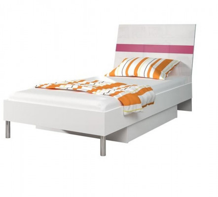 Bett + Nuetsdësch Schlofkummer Jugendzëmmer Kannerzëmmer Set Miwwelen Rosa 2-Deeler.