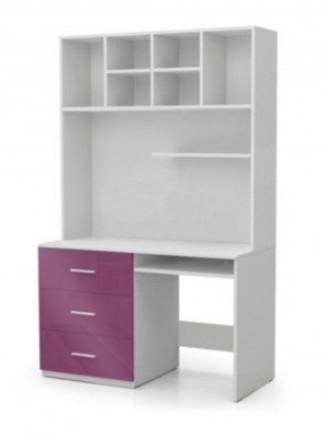 Schreifdësch Héichglanz Lila Dësch Büro Kannerzëmmer Jugendzëmmer Dëscher Nei