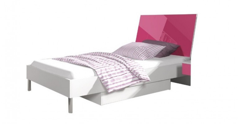 Rosa Kannerzëmmer Set Bett Nuetsdësch Schaf Schreifdësch Bicherregal Nei 5tlg.