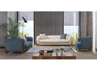 Italienesch Stil Ariichtung Sofa Garnitur Sofa Miwwelen 3+3+1 Sëtz.