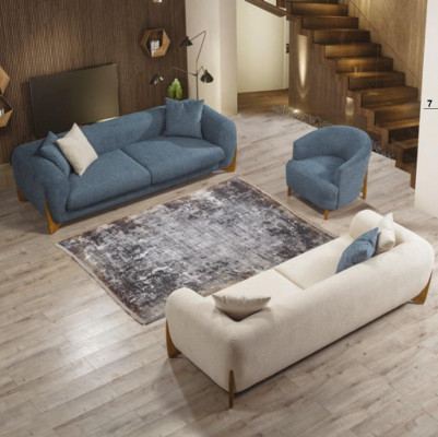 Italienesch Stil Ariichtung Sofa Garnitur Sofa Miwwelen 3+3+1 Sëtz.