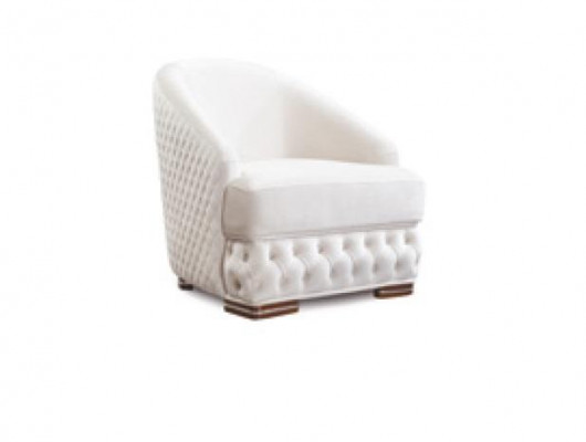 1-Sëtz Canapé wäiss Chesterfield Relax Italienesch Miwwelen Ariichtung
