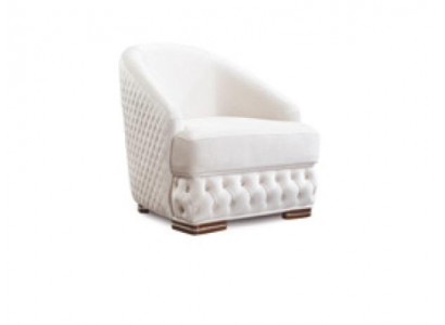1-Sëtz Canapé wäiss Chesterfield Relax Italienesch Miwwelen Ariichtung