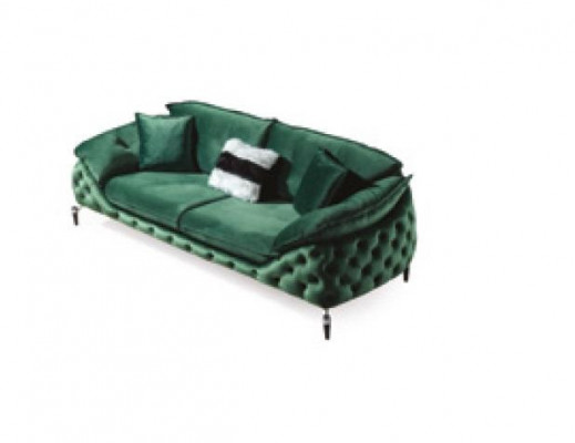 Chesterfield Dräisëtzer Couch Polstersofa Textil Lieder Sofa Couchen Miwwelen Nei