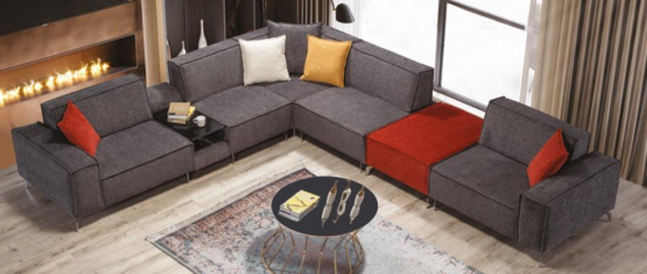 Ecksofa Couch Wunnlandschaft Gro Textil Couche Sofa Polster Eckformatioun Nei