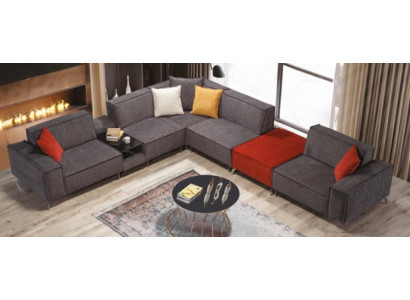 Ecksofa Couch Wunnlandschaft Gro Textil Couche Sofa Polster Eckformatioun Nei