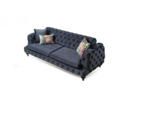 Canapé-Set Sofa 3+3+1 Sitze Chesterfield Fauteuil Miwwelen Polster-Set Méifaarweg