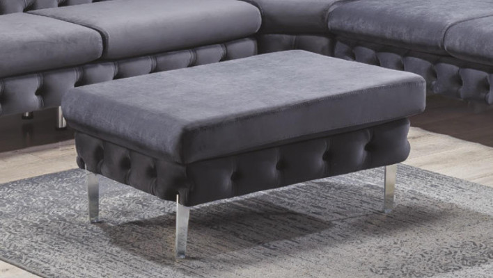 Hocker Blo Liewenzëmmer Chesterfield Elegante Miwwelen Italieneschen Stil