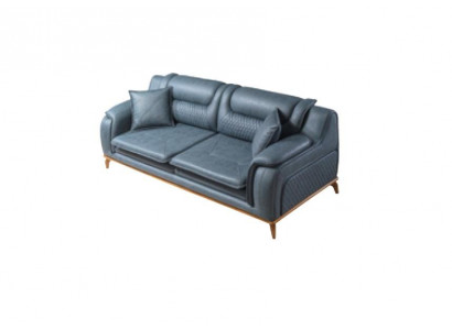 Sofa Blo 3 Sëtzer Stuff Canapé Design Chesterfield Italienesche Stil Miwwelen