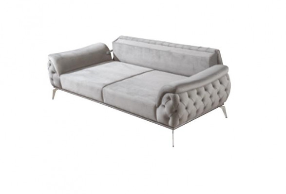 Sofagarnitur 3+3+1 Sëtz Blau Fauteuil Luxus Chesterfield Ariichtung