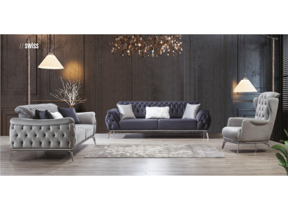 Fausstull 1 Sëtz Wäiss Fausstull Luxus Design Elegant Miwwelen Italieneschen Stil