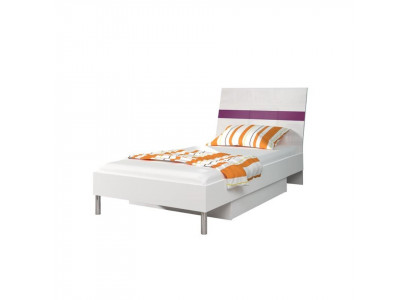 Better Lila Holzdesign Eenzelbett Héichglanz Eenzel Kannerzëmmer Bett Meedchen
