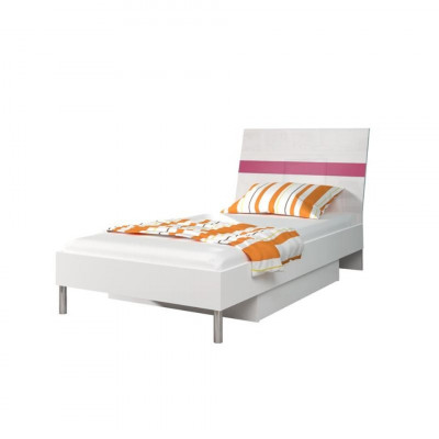 Betten Rosa Holz Design Eenzelbett Héichglanz Eenzel Kannerzëmmer Bett Meedchen