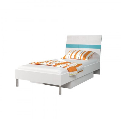 Better Kannbett Kannerzëmmer Bett Kannbett Miwwelen Holz Türkis Héichglanz Nei