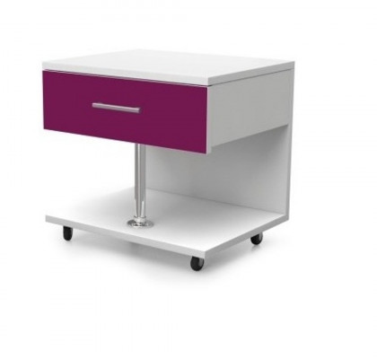 Bett + Nuetsdësch Schlofzëmmer Jugendzëmmer Kannerzëmmer Set Miwwelen Violett 2tlg.