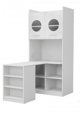 Eckschreibtisch Modern Schreifdësch Holz Jugend Kannerzëmmer Wäiss Miwwelen Design