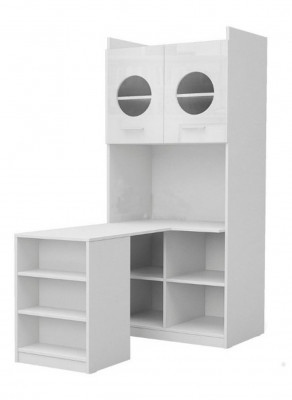 Modernen Schreifdësch Holz Eckschreifdësch Jugend Kannerzëmmer Wäiss Miwwel Design